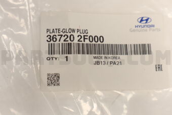 367202F000 PLATE-GLOW PLUG
