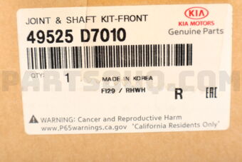 49525D7010 JOINT &amp; SHAFT KIT-FRONT AXLE W