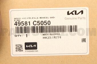 49581C5050 BOOT KIT-FR AXLE WHEEL SIDE RH