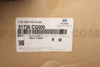 51730CG000 HUB ASSY - FRONT WHEEL