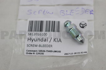 581201G100 SCREW-BLEEDER
