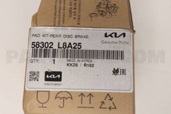 58302L8A25 PADKIT-REARDISCBR