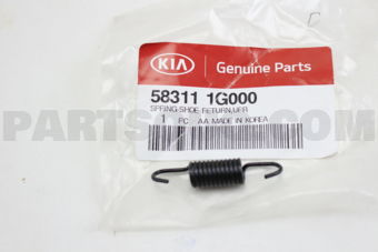 583111G000 SPRING-SHOE RETURN UPR