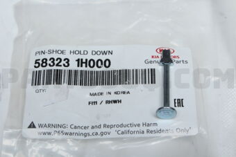 583231H000 PIN-SHOE HOLD DOWN