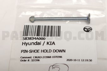 583834A000 PIN-SHOE HOLD DOWN