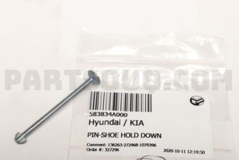 583834A000 PIN-SHOE HOLD DOWN