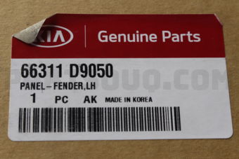 66311D9050 PANEL-FENDER,LH