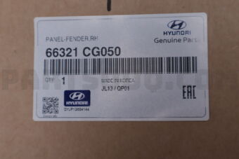 66321CG050 PANEL - FENDER, RH