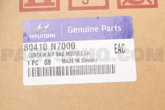 80410N7000 CURTAIN AIR BAG MODULE,LH