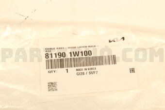811901W100 CABLE ASSY-HOOD LATC