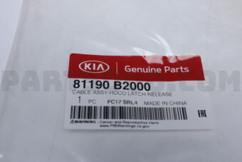 81190B2000 CABLE ASSY-HOOD LATCH RELEASE