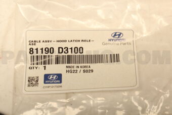 81190D3100 CABLE ASSY-HOOD LATCH RELEASE