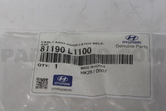 81190L1100 CABLE ASSY-HOOD LATCH RELEASE