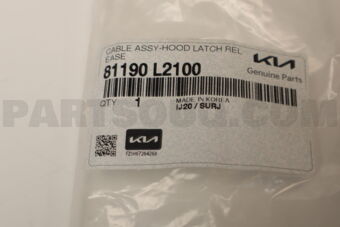 81190L2100 CABLEASSY-HOODLATC