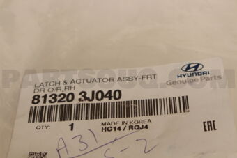 813203J040 LATCH &amp; ACTUATOR ASSY-FR DR O