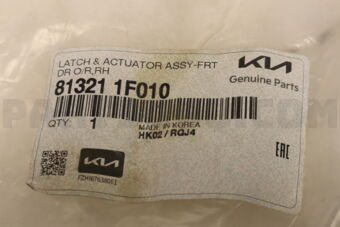 813211F010 LATCH &amp; ACT FRDR RH