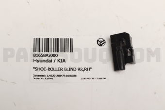 81658A5000 "SHOE-ROLLER BLIND RR,RH"