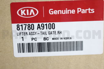 81780A9100 LIFTER ASSY-TAIL GATE,RH
