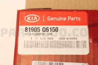 81905Q6150 KEY &amp; CYLINDER SET-LOCK