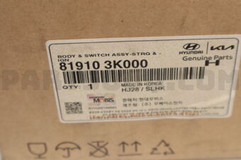 819103K000 Hyundai / KIA BODY &amp; SWITCH ASSY-STRG &amp; IGN