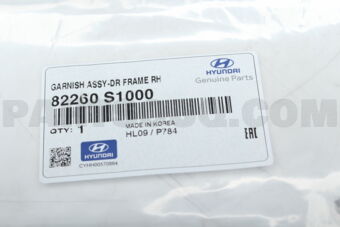82260S1000 GARNISH ASSY-DR FRAME RH