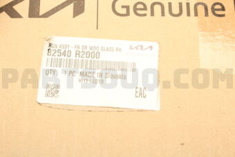 82540R2000 RUN ASSY-FR DR WDO GLASS RH