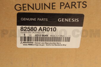 82580AR010 GLASS-FR DR FIXED,RH