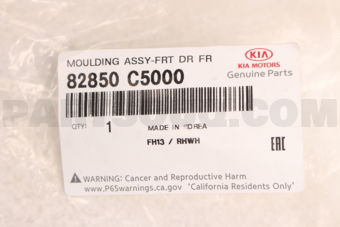 82850C5000 MOULDING ASSY-FRT DR FRAME,LH