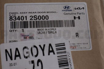 834012S000 PNL ASSY-RR DR MODULE,LH