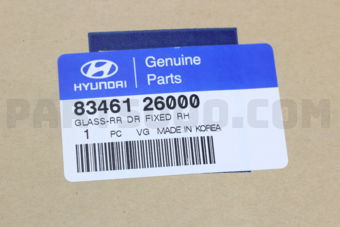 8346126000 GLASS-RR DR FIXED RH