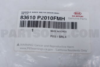83610P2010FMH HANDLE ASSY-REAR DOOR INSIDE,L
