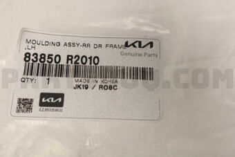 83850R2010 MOULDING ASSY-RR DR FRAME,LH