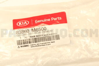 83860M6500 MOULDING ASSY-RR DR FRAME,RH