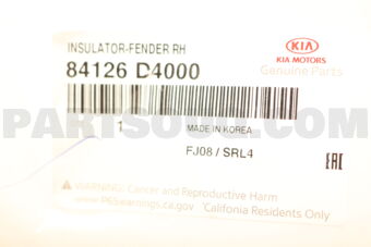 84126D4000 INSULATOR-FENDER RH