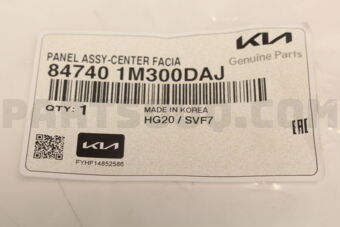 847401M300DAJ PANEL ASSY-CTR FACIA