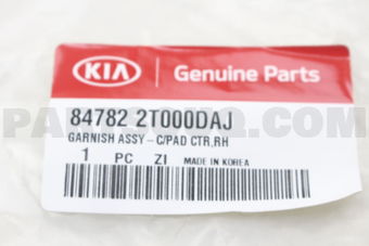 847822T000DAJ GARNISH ASSY-C/PAD