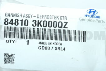 848103K000QZ GARNISH ASSY-DEFROSTER CTR