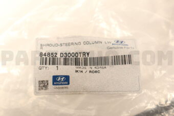 84852D3000TRY SHROUD-STEERING COLUMN LWR