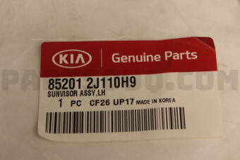 852012J110H9 SUNVISOR ASSY,LH