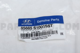85885S1000SST TRIM ASSY-RR DR SCUFF RH