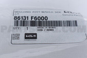 86131F6000 MOULDING ASSY-W/SHLD SIDE,LH