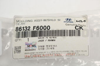 86132F6000 MOULDING ASSY-W/SHLD SIDE,RH