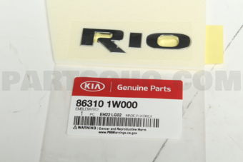 863101W000 EMBLEM-RIO