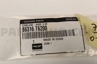86316T6200 EMBLEM-AWD 3.5T