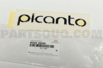 86320G6000 EMBLEM-PICANTO