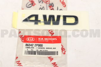 863422P000 EMBLEM-4 WHEEL DRIVE,RH