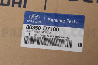86350D7100 GRILLE ASSY-RADIATOR