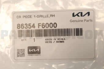 86354F6000 CR PIECE 1-GRILLE,RH