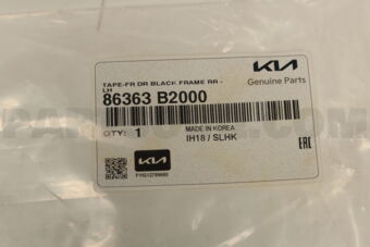 86363B2000 TAPE-FR DR BLACK FRAME RR LH