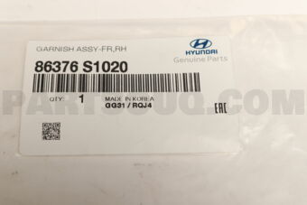 86376S1020 GARNISH ASSY-FR,RH